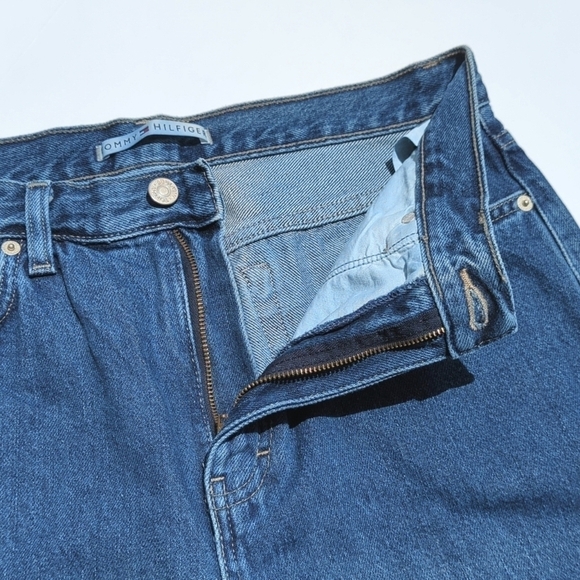 Tommy Hilfiger 2000 Vintage Medium Wash High Waisted Straight Leg Jeans Blue 12 - Picture 7 of 16